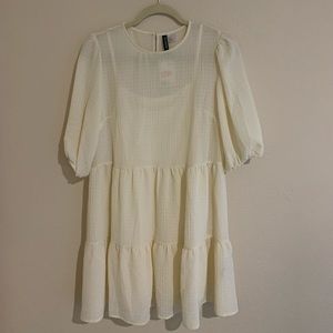 H&M Cream Babydoll Dress
